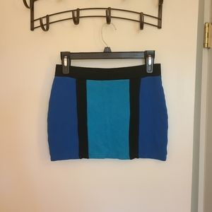 Mini Blue and Black Skirt